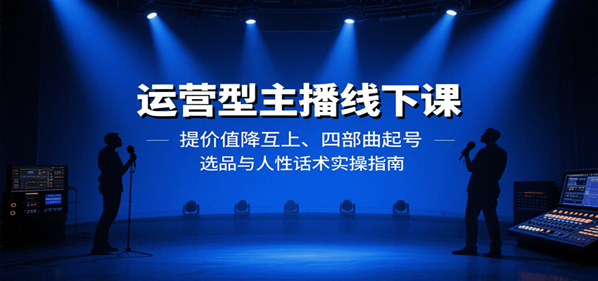 运营型主播线下课：提价值降互上、四部曲起号、选品与人性话术实操指南-樵渔匹