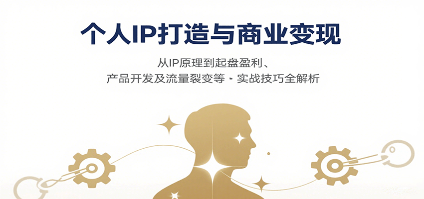 个人IP打造与商业变现,从IP原理到起盘盈利、产品开发及流量裂变等实战技巧全解析-樵渔匹