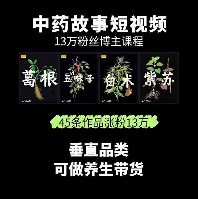 图片[2]-中药文化赛道：溯源故事开发，AI工具实战，平台运营，全方位解锁中医流量变现新路径-樵渔匹