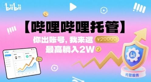 【哔哩哔哩托管】你出账号,我来运营,最高躺入2W【揭秘】-樵渔匹