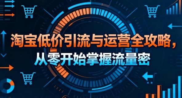 淘宝低价引流与运营全攻略,从零开始掌握流量密码-樵渔匹
