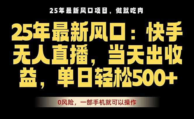 25年最新无人直播玩法,当天秒出单,一部手机就可操作-樵渔匹
