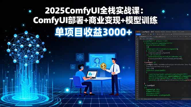 2025ComfyUI全栈实战课:ComfyUI部署+商业变现+模型训练,单项目收益3000+-樵渔匹
