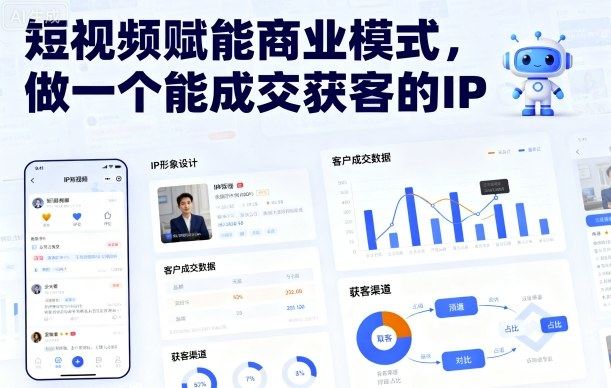 短视频赋能商业模式,做一个能成交获客的IP-樵渔匹