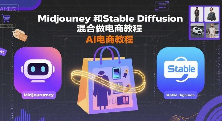 Midjourney和Stable Diffusion混合做电商教程-ai电商教程-樵渔匹