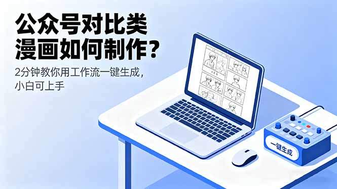 公众号对比类漫画如何制作?2分钟教你用工作流一键生成,小白可上手-樵渔匹