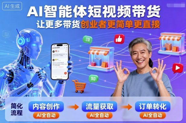 AI智能体短视频带货,让更多带货创业者更简单更直接-樵渔匹