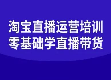 淘宝直播运营培训-零基础学会直播卖货-樵渔匹