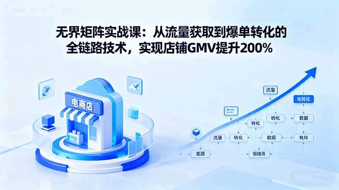 无界矩阵实战课:从流量获取到爆单转化的全链路技术,实现店铺GMV提升200%-樵渔匹