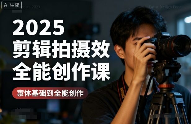 2025剪辑拍摄特效全能创作课,零基础到全能创作-樵渔匹