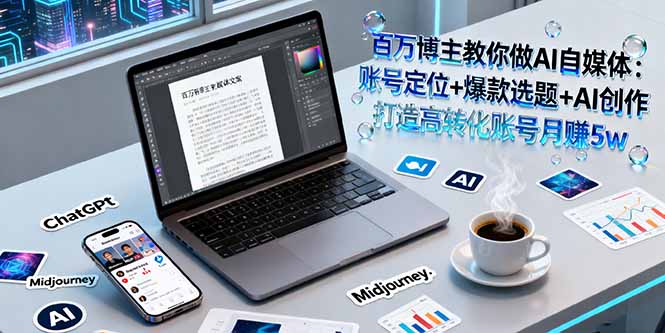 百万博主教你做AI自媒体:账号定位+爆款选题+AI创作 打造高转化账号月赚5w-樵渔匹