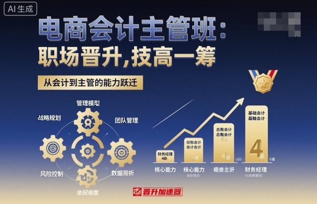 电商会计主管班,职场晋升,技高一筹-樵渔匹