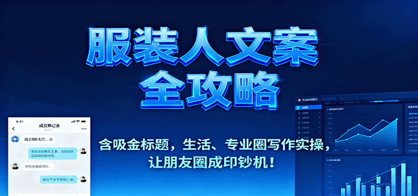 服装人文案全攻略,含吸金标题,生活、专业圈写作实操,让朋友圈成印钞机!-樵渔匹