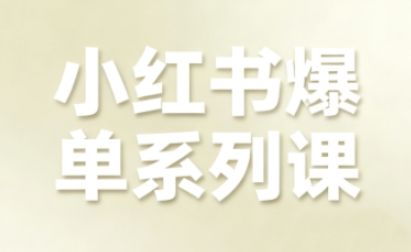 小红书爆单系列课,聚焦小红书电商全链路增长-樵渔匹