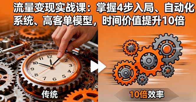 流量变现实战课:掌握4步入局、自动化系统、高客单模型,时间价值提升10倍-樵渔匹