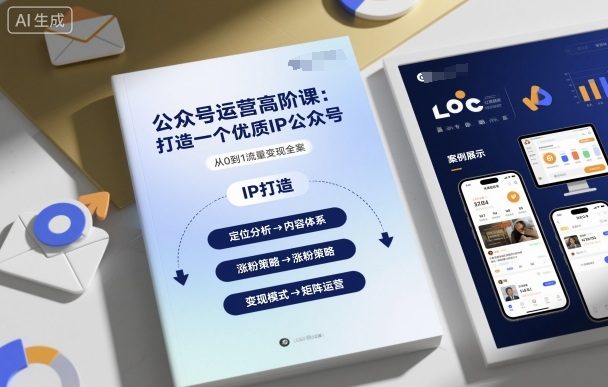 公众号运营高阶课,打造一个优质IP公众号-樵渔匹