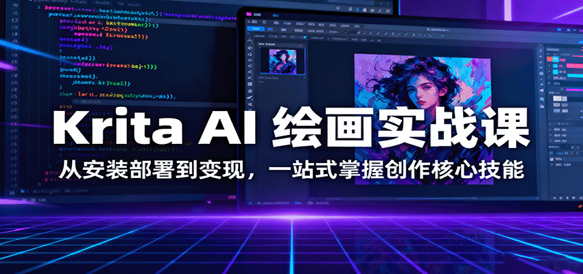 Krita AI 绘画实战课:从安装部署到变现,一站式掌握创作核心技能-樵渔匹