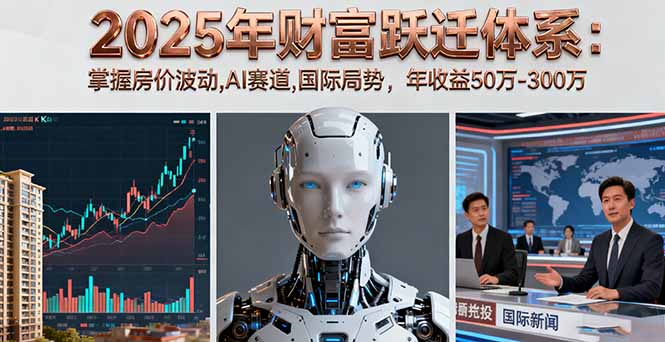 2025年财富跃迁体系:掌握房价波动,AI赛道,国际局势,年收益50万-300万-樵渔匹