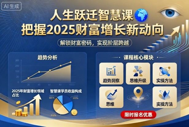 人生跃迁智慧课,把据2025财富增长新动向-樵渔匹