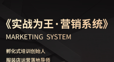 老杨·服装老板必修课《实战为王-营销系统》实现业绩被动式增长-樵渔匹