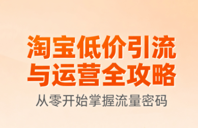 淘宝低价引流与运营全攻略(更新9月)-樵渔匹