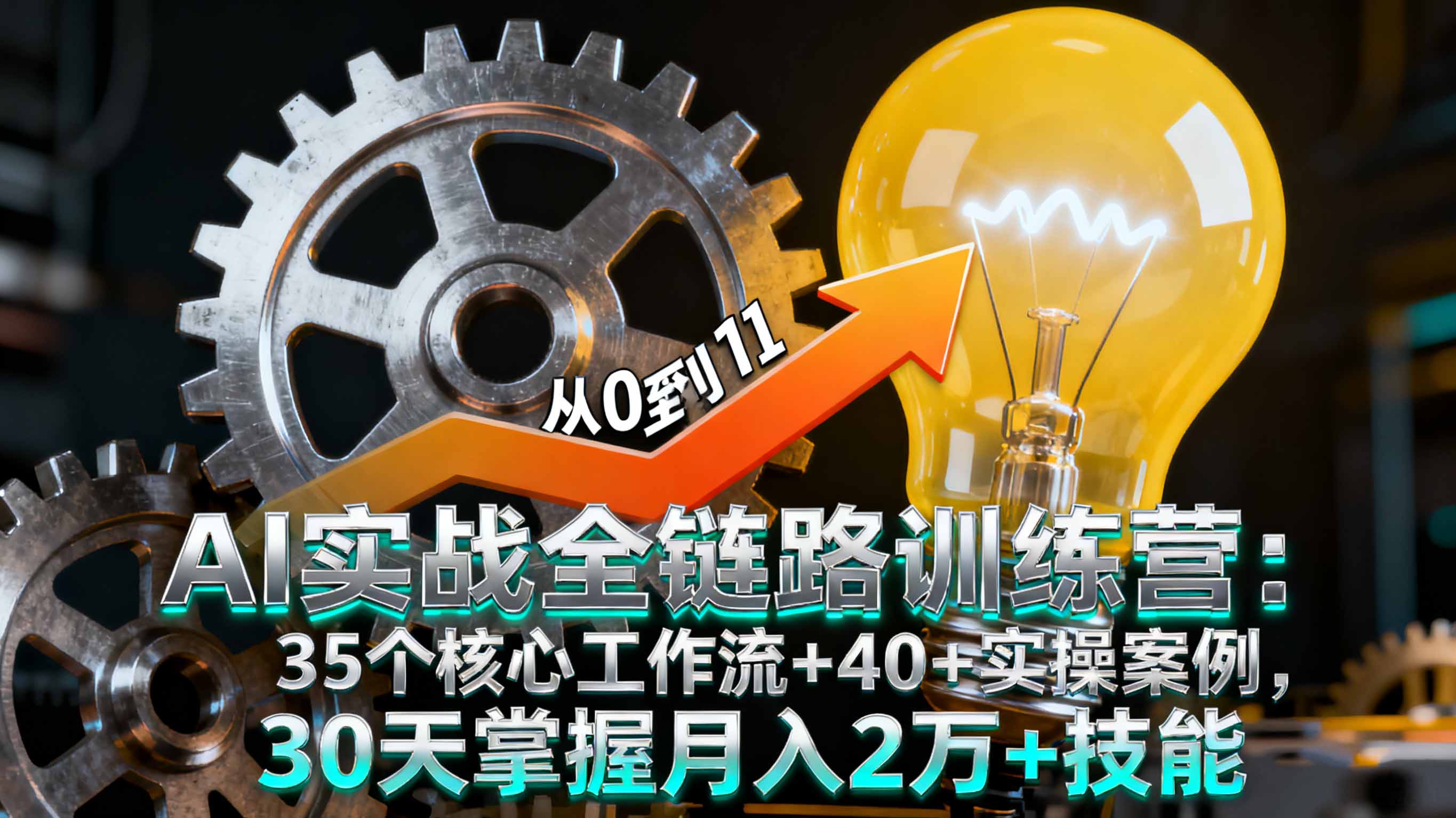 AI实战全链路训练营:35个核心工作流+40+实操案例,30天掌握月入2万+技能-樵渔匹