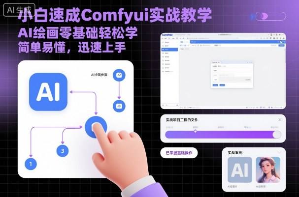 小白速成Comfyui实战教学,AI绘画零基础轻松学,简单易懂,迅速上手-樵渔匹