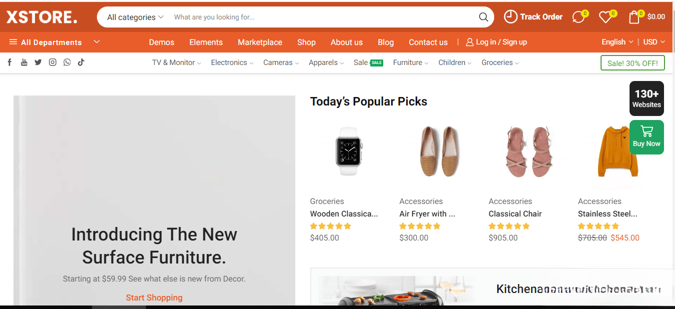 WordPress主题–Xstore v9.5.1 Woocommerce主题 破解版下载-樵渔匹