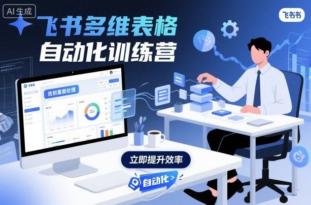 飞书多维表格自动化训练营,手把手教你告别重复处理,用多维表格开启高效办公新模式-樵渔匹