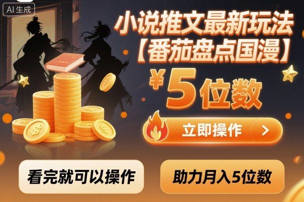 小说推文最新玩法,助力月入5位数【番茄盘点国漫】玩法,看完就可以操作-樵渔匹