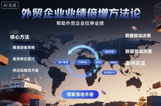 外贸企业业绩倍增方法论,帮助外贸企业拉伸业绩-樵渔匹