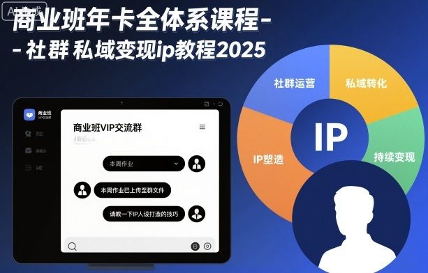 商业班年卡全体系课程-社群私域变现ip教程2025-樵渔匹