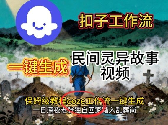 Coze扣子工作流一键生成民间灵异故事视频,保姆级教程搭建教学-樵渔匹