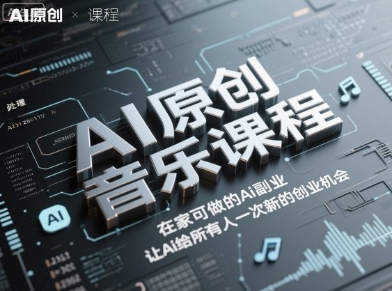 AI原创音乐课程,在家可做的Ai副业,让Ai给所有人一次新的创业机会-樵渔匹