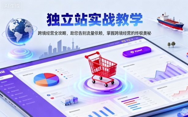 独立站实战教学,跨境经营全攻略,助您告别流量依赖,掌握跨境经营的终极奥-樵渔匹