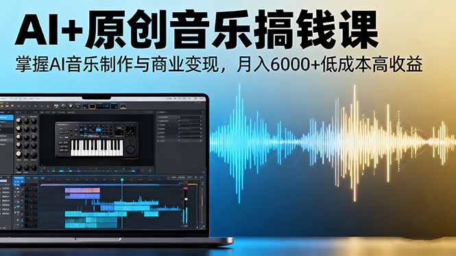 AI+原创音乐搞钱课:掌握AI音乐制作与商业变现,月入6000+低成本高收益-樵渔匹