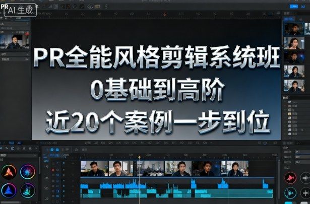PR全能风格剪辑系统班,0基础到高阶,近20个案例一步到位-樵渔匹
