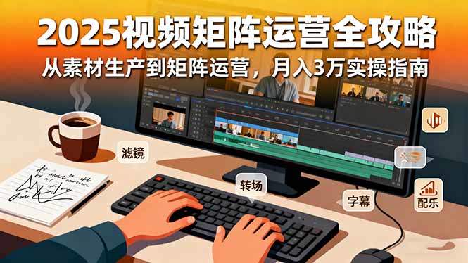 2025短视频矩阵运营全攻略:从素材生产到矩阵运营,月入3万实操指南-樵渔匹