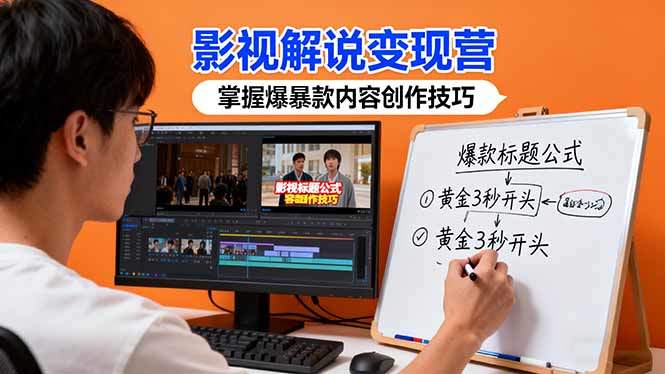 影视解说变现营:通过30+实战案例爆款内容创作技巧,掌握影视解说盈利密码-樵渔匹