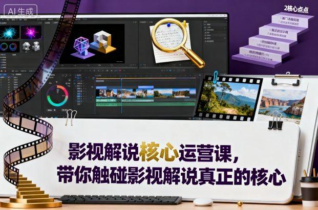 影视解说核心运营课,带你触碰影视解说真正的核心-樵渔匹