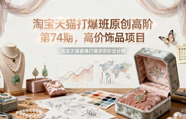 淘宝天猫打爆班原创高阶第74期,高价饰品项目-樵渔匹