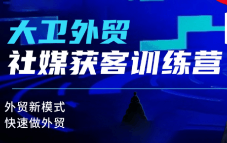 大卫老师·外贸社媒获客独家训练营(更新10月)-樵渔匹