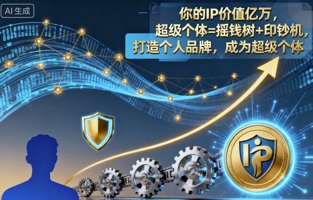 你的IP价值亿万,超级个体=摇钱树+印钞机,打造个人品牌,成为超级个体-樵渔匹