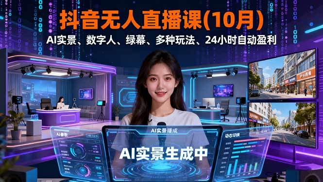 抖音无人直播课(10月-樵渔匹