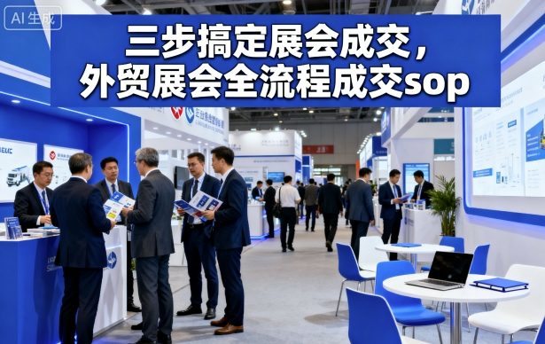 三步搞定展会成交,外贸展会全流程成交sop-樵渔匹