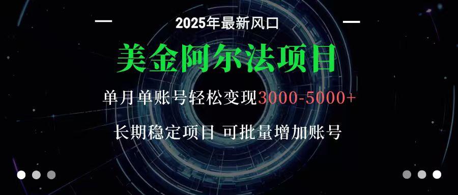 美金阿尔法项目:一部手机每天只需10分钟,轻松稳定赚美元-樵渔匹