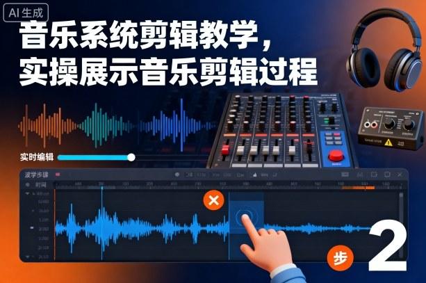 音乐系统剪辑教学,实操展示音乐剪辑过程-樵渔匹