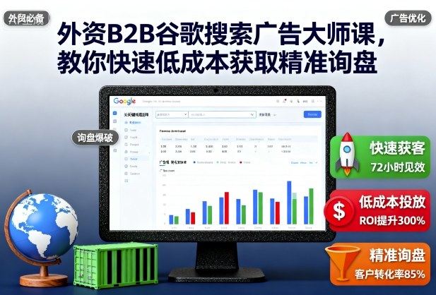 外资B2B谷歌搜索广告大师课,教你快速低成本获取精准询盘-樵渔匹