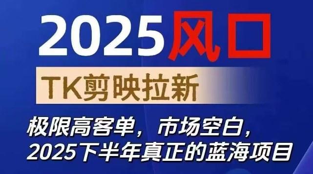 2025风口TK剪映capcut拉新项目,极限高客单,市场空白,2025下半年真正的蓝海项目-樵渔匹