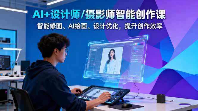 AI+设计师/摄影师智能创作课:智能修图、AI绘画、设计优化,提升创作效率-樵渔匹